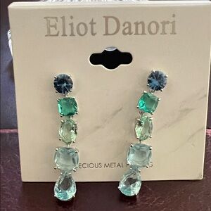 NWT Eliot Danori Aqua and Teal Stone Earrings